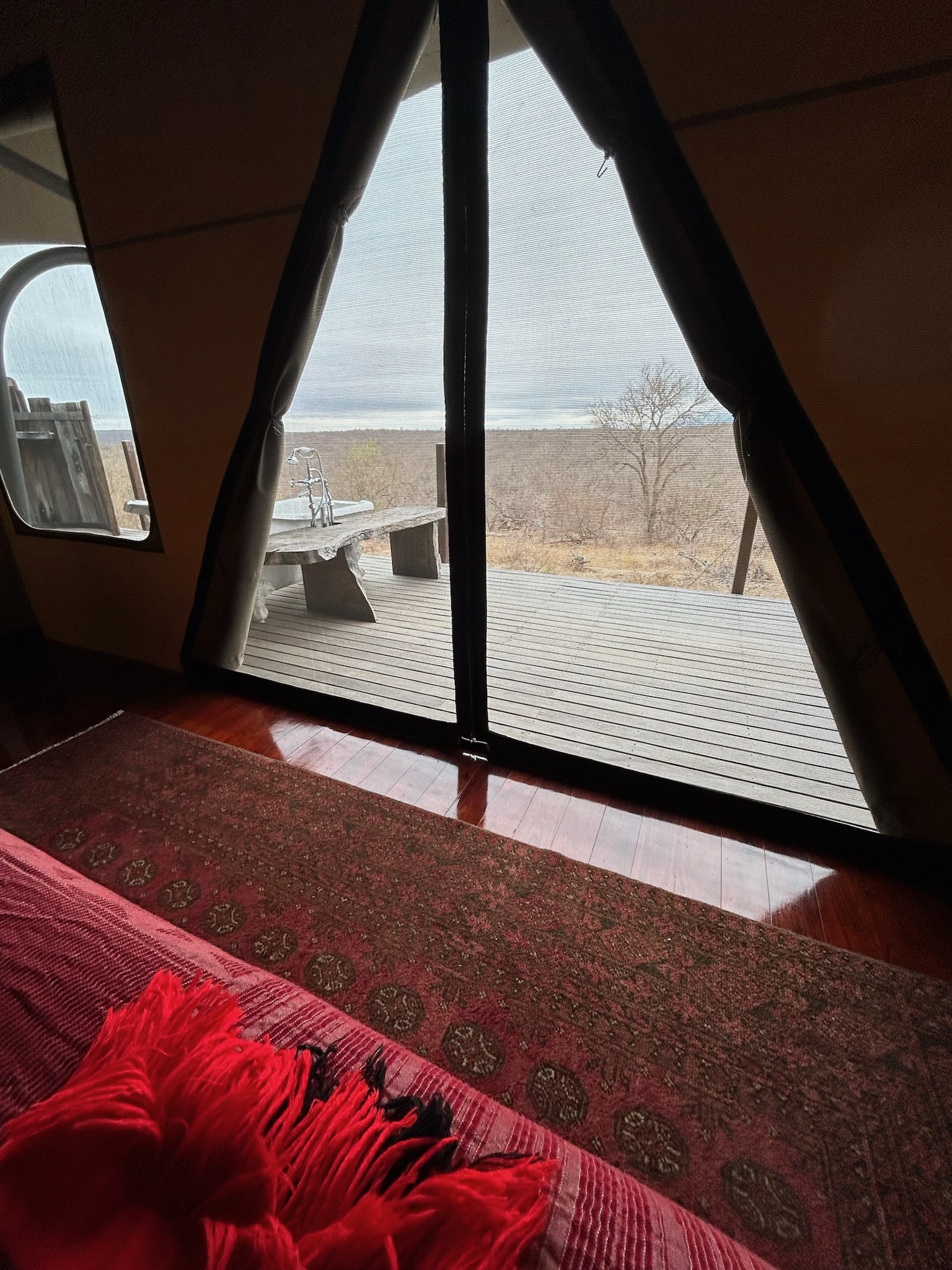 The view of our porch at Garonga
